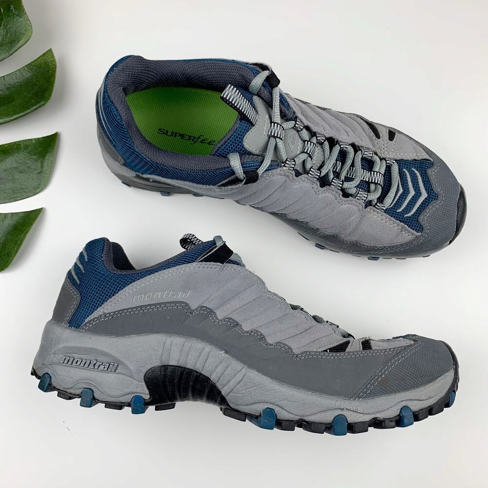 Montrail Hiking Shoes Grey Outdoor Sneakers Men's 9